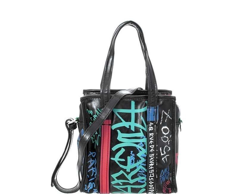 TRENDY GRAFFITI PRINT TOTE BAG FBHBG103215 > Graffiti Handbag > Mezon